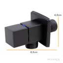 Ver imagem 4 de Ducha Higiênica Quadrada Com Registro em Metal Black Matte