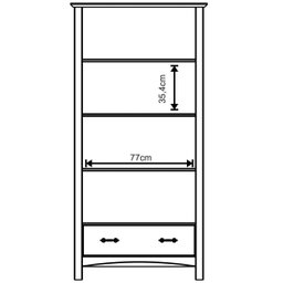 Cristaleira 2 Portas de Vidro e Buffet Aparador 93 Cm 100% Madeira Bella Carvalho Fosco - 4