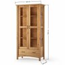 Cristaleira 2 Portas de Vidro e Buffet Aparador 93 Cm 100% Madeira Bella Carvalho Fosco - 3