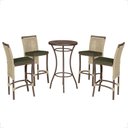 Ver imagem 1 de Mesa Bistro e 4 Banquetas Roma Marrom Corda Náutica 13 Trama Original