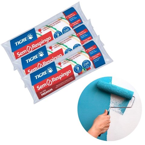 Kit 3 Rolos Antirespingo Premium Poliamida | Tigre