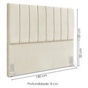 Ver imagem 4 de Cabeceira e Recamier Bau Casal 140 Cm Dalia Suede Bege Artte
