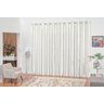 Cortina Para Quarto ou Sala Grossa Moderna 4,00 m x 2,80 m Com Ilhós Cromado Para Varão - Palha - 1