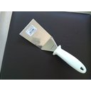 Ver imagem 5 de Espátula Longa Curva 8  De Inox Chapeiro Hambúrguer Pizza