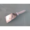 Ver imagem 3 de Espátula Longa Curva 8  De Inox Chapeiro Hambúrguer Pizza