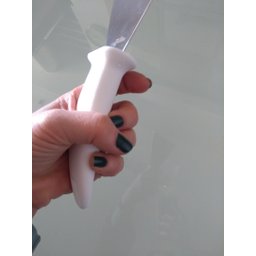 Espátula Longa Curva 8  De Inox Chapeiro Hambúrguer Pizza - 6