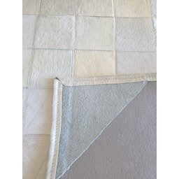 Tapete de Couro Quadriculado 2,00 X 1,50 M Branco Natural - 3