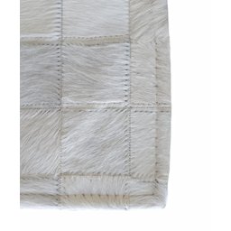 Tapete de Couro Quadriculado 2,00 X 1,50 M Branco Natural - 5