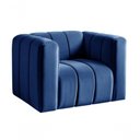 Ver imagem 1 de Poltrona Mona Veludo Encosto Alto Espuma D28 Azul Bella Decor