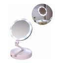 Ver imagem 3 de Espelho Maquiagem Aumento 10x Dupla Face Luz Led Organizador