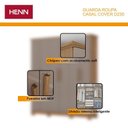 Ver imagem 4 de Guarda Roupa Casal 6 Portas 3 Gavetas Cover D230 Nature Avelã - Henn