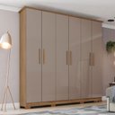 Ver imagem 5 de Guarda Roupa Casal 6 Portas 3 Gavetas Cover D230 Nature Avelã - Henn