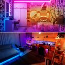 Ver imagem 2 de Fita Led RGB 5 Metros SMD 5050 Controle Fonte Dupla Face Iluminaçao Quarto Sala Decoraçao Mesa Teto 