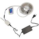 Ver imagem 4 de Fita Led RGB 5 Metros SMD 5050 Controle Fonte Dupla Face Iluminaçao Quarto Sala Decoraçao Mesa Teto