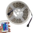 Ver imagem 1 de Fita Led RGB 5 Metros SMD 5050 Controle Fonte Dupla Face Iluminaçao Quarto Sala Decoraçao Mesa Teto
