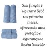 Kit Protetor Cinto+travesseiro Cabeça Chata+rolo Segura Bebe Multiflex Cinza Poá - 3