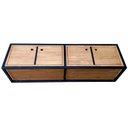 Ver imagem 6 de Nicho para Parede com Portas - Madeira e Ferro - Decoração Industrial - Preto e Castanheira