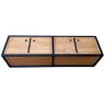 Nicho para Parede com Portas - Madeira e Ferro - Decoração Industrial - Preto e Castanheira - 6