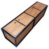 Nicho para Parede com Portas - Madeira e Ferro - Decoração Industrial - Preto e Castanheira - 7