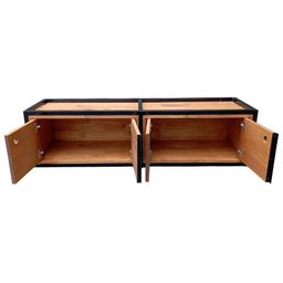 Nicho para Parede com Portas - Madeira e Ferro - Decoração Industrial - Preto e Castanheira - 3