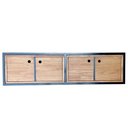 Ver imagem 5 de Nicho para Parede com Portas - Madeira e Ferro - Decoração Industrial - Preto e Castanheira