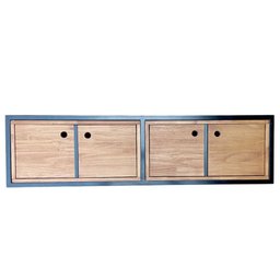 Nicho para Parede com Portas - Madeira e Ferro - Decoração Industrial - Preto e Castanheira - 5
