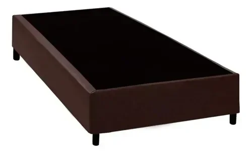 Cama Box Baby 130x60 Bi-partida Suede/sintético:corino/marrom