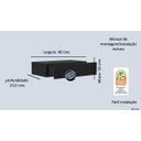 Ver imagem 3 de Aparador Suspenso com gaveta Fly , criado mudo suspenso - Preto