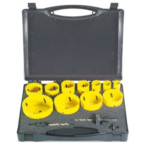 Kit Serra Copo Bimetálica Dentes Variáveis - 14 Peças - Rocast