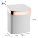 Ver imagem 3 de Lixeira Branca Compacta Para Pia Cozinha Escritório 2,5 Litros - Wp Connect Lixeira Compacta 2,5 L R