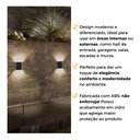 Ver imagem 2 de Arandela Blindada Efeito 2 Fachos Duplo Led 4w 3000k Oferta! - Preto Bco Quente - 110v/220v