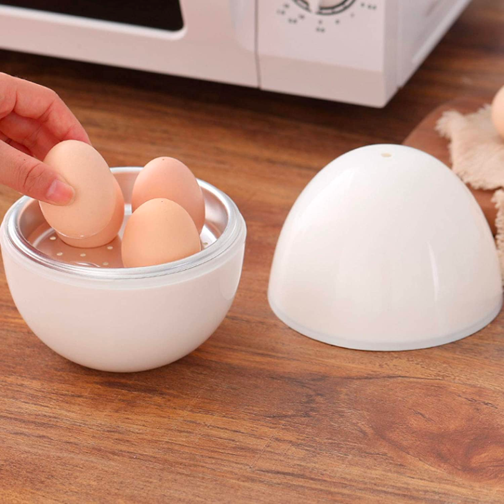 Cozedor Ovos Cozidos Recipiente Fazer Microondas Design Compacto Fun O Cozinhar Egg Cooker