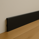 Ver imagem 1 de Rodapé Poliestireno 15cm Liso Preto 2m Rm Decor