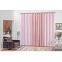 Ver imagem 1 de Cortinas Para Janela Nova de Blindex Moderna 4,00 x 2,80 Metros Voil Leve Bordado Para Varão - Ros