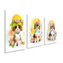 Ver imagem 1 de Kit Quadros Decorativos Infantil Animais Abstrato Kit129
