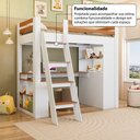 Ver imagem 4 de Cama Infantil Multifuncional Glass 6 Gavetas Branco/Freijó - Pnr Móveis