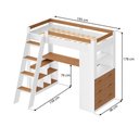 Ver imagem 3 de Cama Infantil Multifuncional Glass 6 Gavetas Branco/Freijó - Pnr Móveis