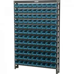 Estante metálica com gavetas modelo prático 108/3 cor azul Vonder - 2