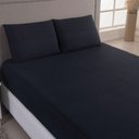 Ver imagem 2 de Jogo de Cama Lençol Sereno King em Malha Algodão Preto 100% Algodão