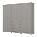 Ver imagem 2 de Guarda Roupa Casal 6 Portas 4 Gavetas com Pés Americano Henn