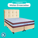 Ver imagem 4 de Kit Cama Box + Cabeceira + Colchão Queen Molas Ensacadas - Legaccy - Paropas