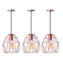 Ver imagem 1 de Kit 3 Pendentes Aramado Bala 23 Cm Decorações Cor: Cobre