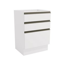 Balcão 60CM Kappesberg 3 Gavetas G743-BR Branco SE - 1 Balcão 60CM Kappesberg 3 Gavetas G743-BR Branco SE - 1