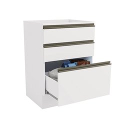 Balcão 60CM Kappesberg 3 Gavetas G743-BR Branco SE - 2 Balcão 60CM Kappesberg 3 Gavetas G743-BR Branco SE - 2