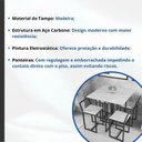 Ver imagem 4 de Mesa Quadrada Industrial 70cm Dourada Tampo Madeira Branco Don Castro Decor Industrial Premium