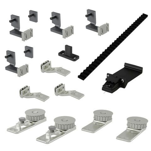 Sistema Sequenziato Syncro 03 Portas 40 a 45mm Fechamento À Esquerda Rometal 01 Kit