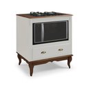 Ver imagem 1 de Balcão Cooktop Hannover 80cm com Nicho para Forno - 60716 Mmj-lz Lz-off White/imbuia