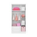 Ver imagem 2 de Guarda-roupa Infantil 3 Portas 2 Gavetas Doce Sonho Qmovi