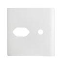 Ver imagem 1 de Placa 4x4 para 1 Tomada Universal 2p+t + Furo para Antena + Suporte Branco da Linha Novara - 1100/11