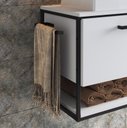Ver imagem 2 de Gabinete Suspenso para Banheiro 80cm P1007 Branco sem Cuba